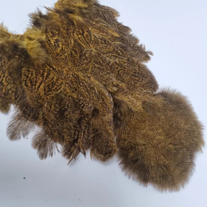 Whiting Coq de Leon Hen Soft Hackle with Chickabou in Speckled Copper Olive-5